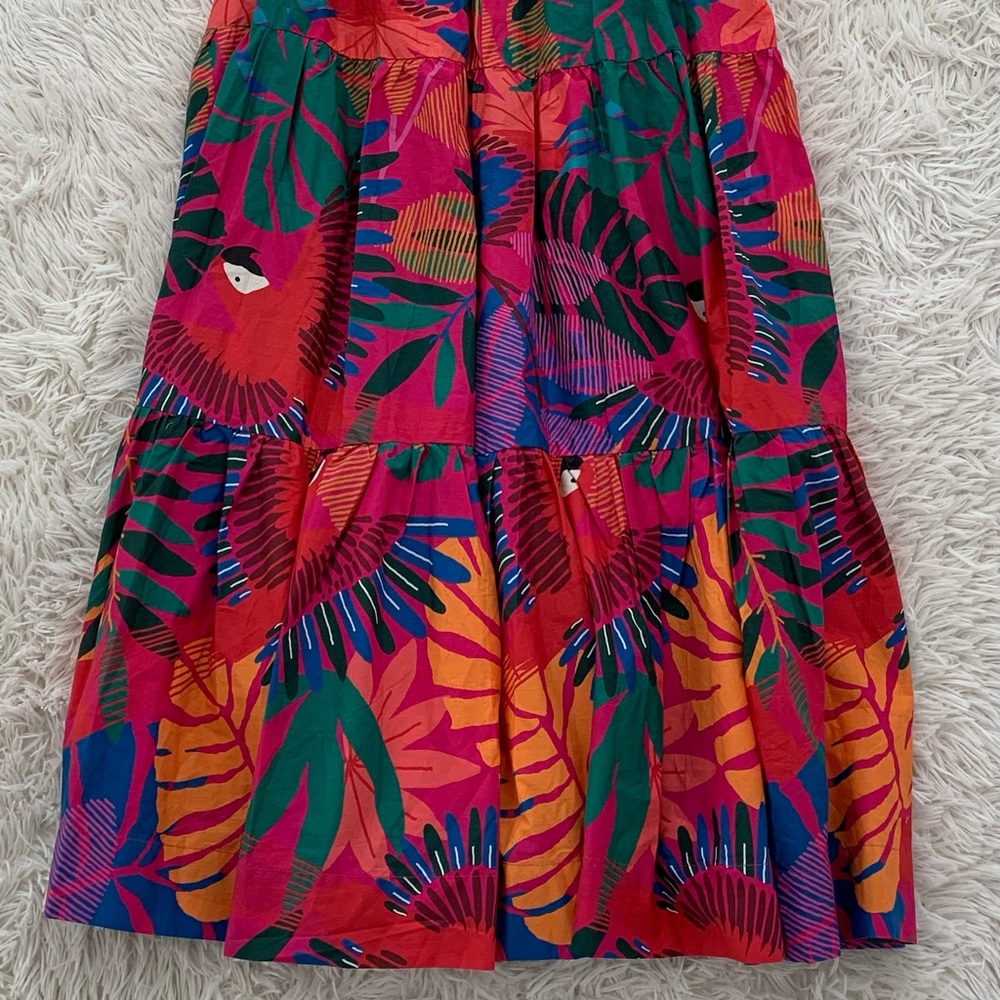 NWT farm rio macaw cotton midi dress - Picture 10 of 10